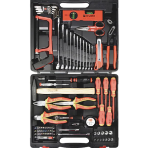 COFFRET À OUTILS AVEC TOURNEVIS/PINCES ISOLÉES VDE 88 PIÈCES
